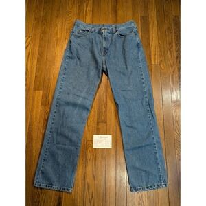 George Mens Regular Fit Straight Leg Jeans Medium Wash Blue Denim 36x32 Cotton